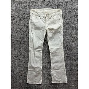 True Religion‎ Jeans Disco Becky Womens 31 White Denim Flared Low Rise